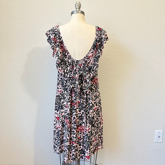 ZADIG & VOLTAIRE Reens Leo Mini Dress Multi Leopard Ruffled Whimsigoth - Picture 2 of 13